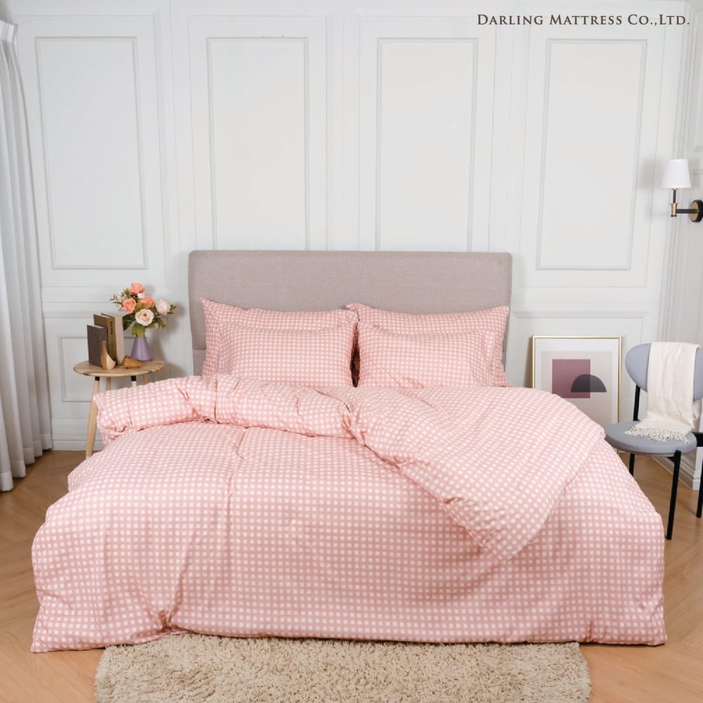 ชุดผ้าปูผ้านวม 5 ฟุต DARLING MATTRESS รุ่นมินิมอล ลายสวีทพาย